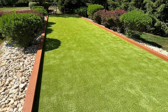 Fresno Bocce Ball Court featuring artificial grass