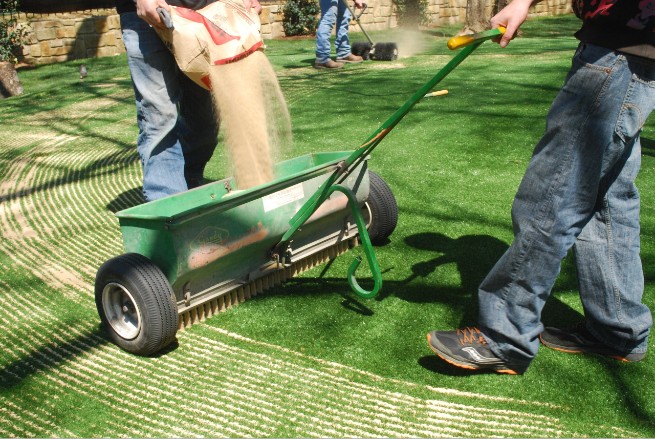 Fresno artificial grass installation - base layer